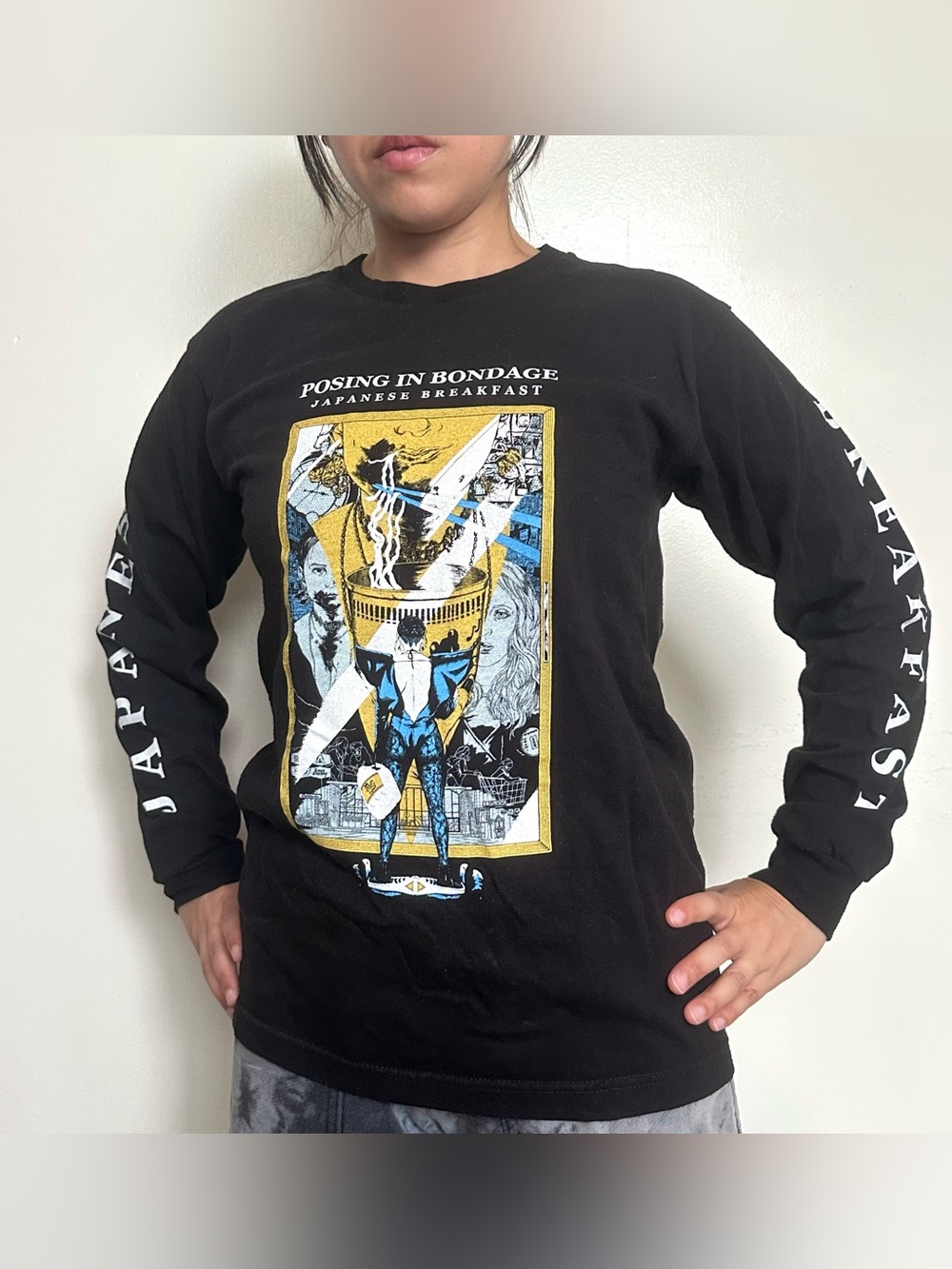 Japanese Breakfast Posing in Bondage Long Sleeve -Black